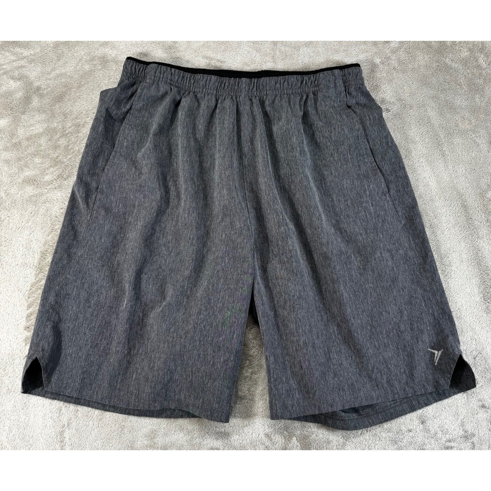 Old Navy Running Shorts Mens Medium Gray Excellent 9 Inch Inseam Go-Dry Heather